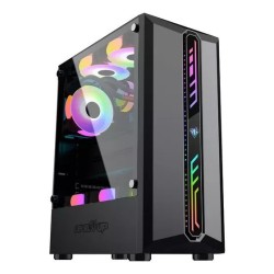Gabinete Cassiopeia Atx Vidrio Templado X1 Fan Rgb
